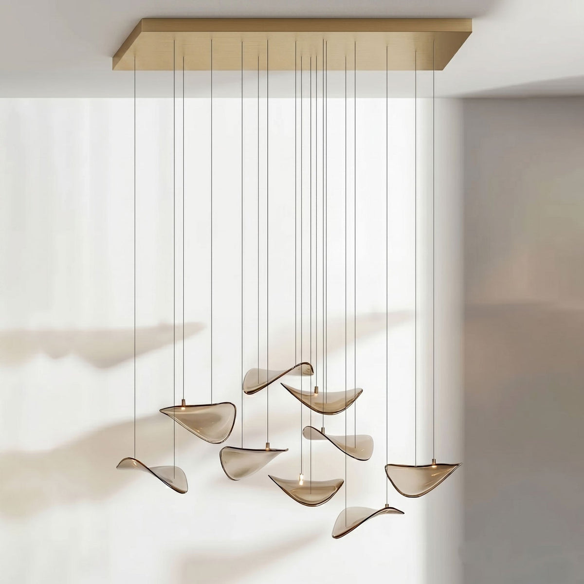 Venia Wave Floating Leaf Chandelier