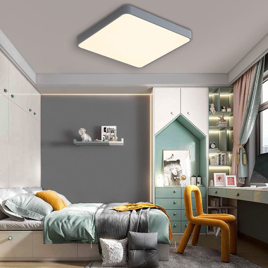 Square Modern Style Design Flush Mount Lighting Metal PVC Acrylic LED Bedroom Ceiling Lights - Lamp Outdoor