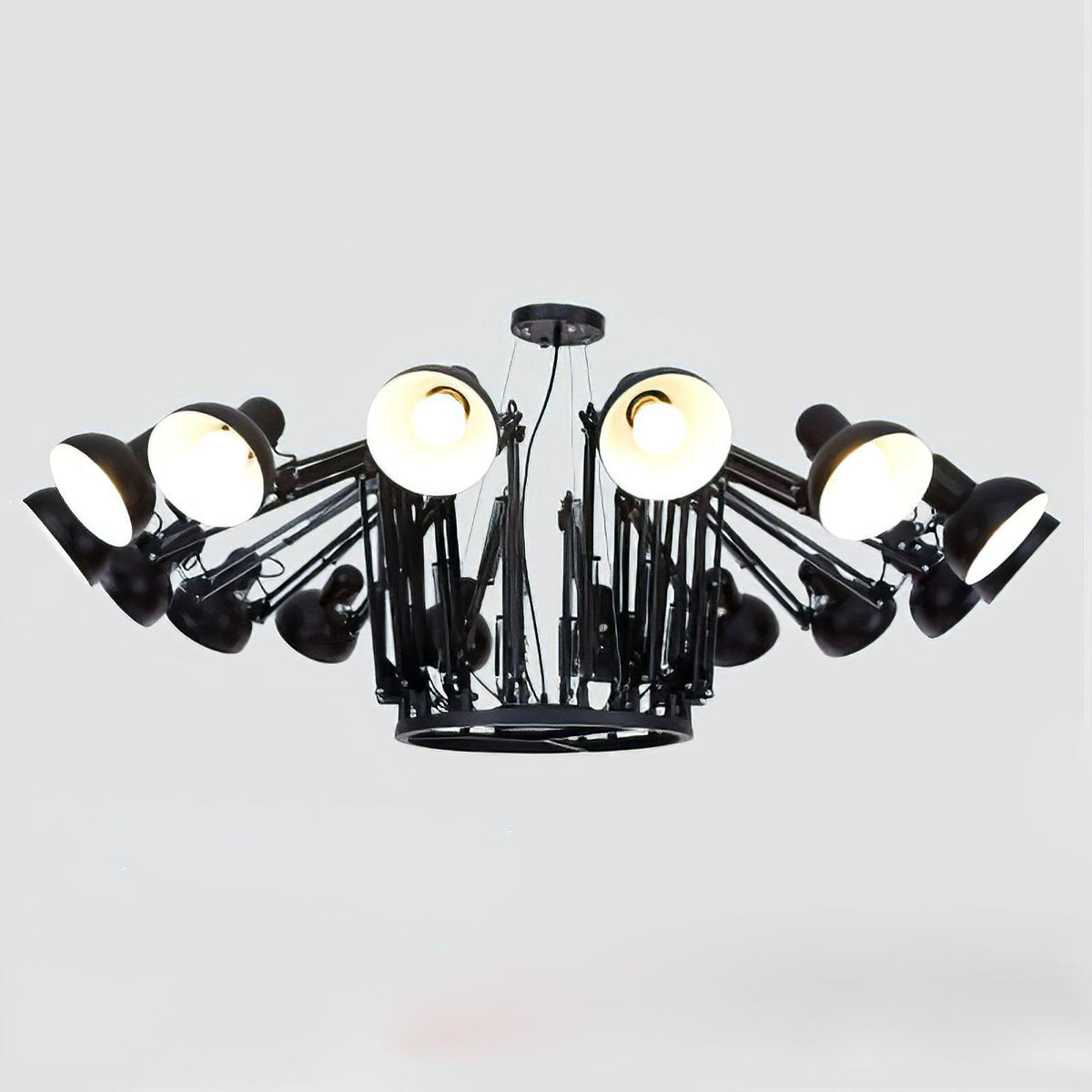 Livenu Chandelier Black Adjustable Multi Arm