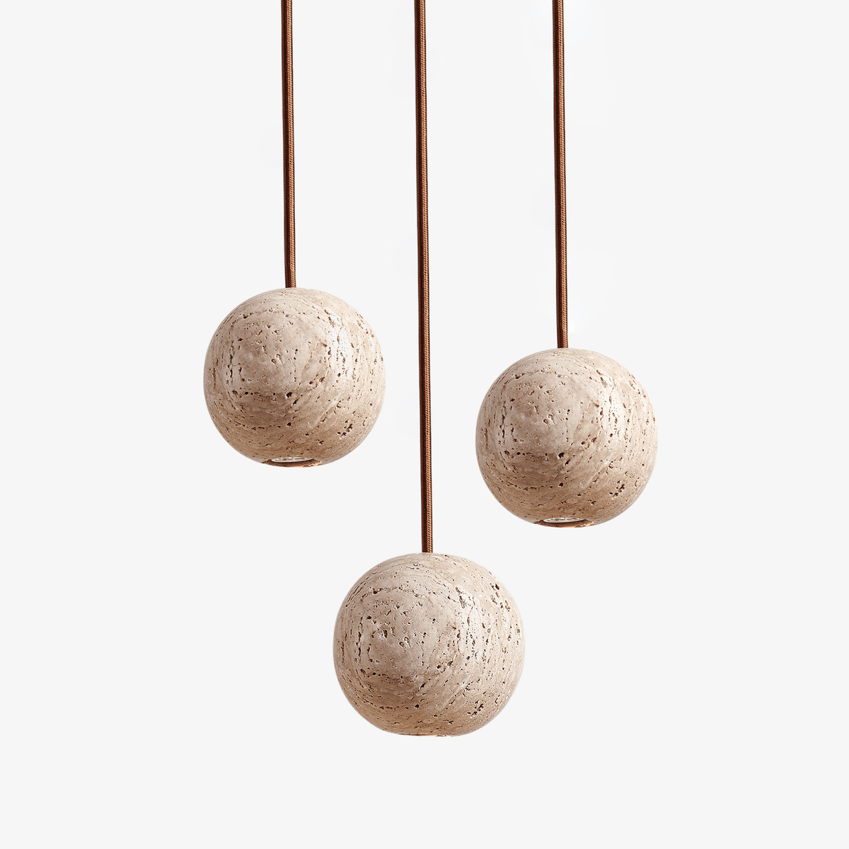 Trio Travertine Pendant Light