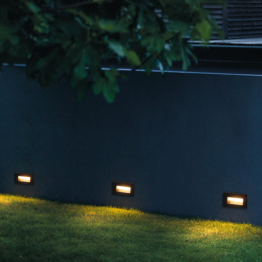 Ray Modern Metal Rectangular Outdoor Deck Step Light - Lamp Outdoor