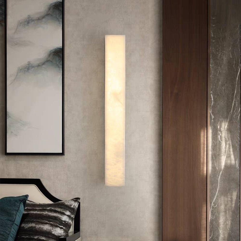 Arisha Modern Rectangular Marble Outdoor Wall Lamp - Lamp Outdoor