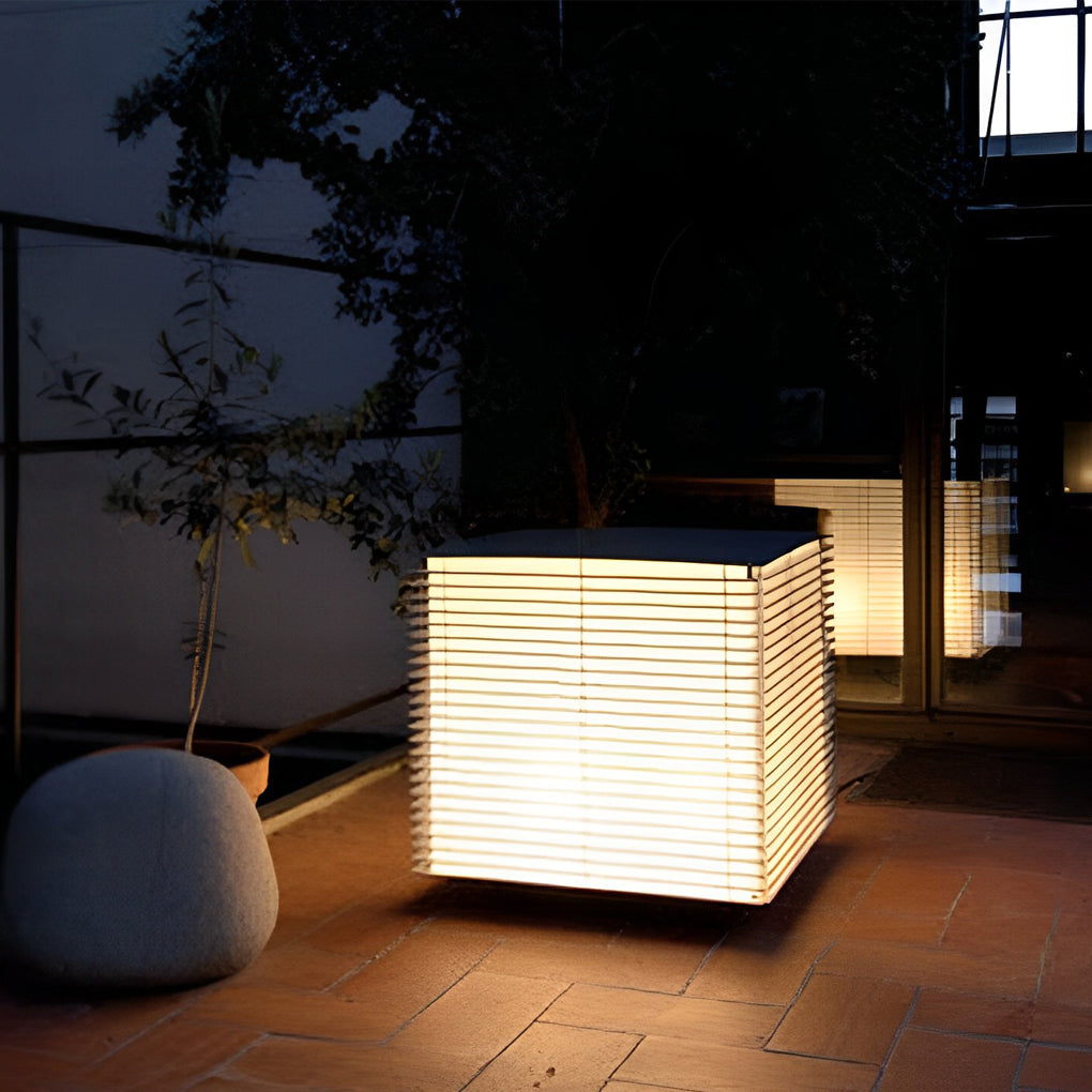 Square Grids Waterproof IP65 LED Black Modern Outdoor Lights Lawn Lamp - Lamp Outdoor