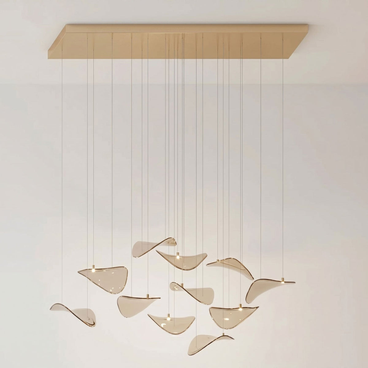 Venia Wave Floating Leaf Chandelier