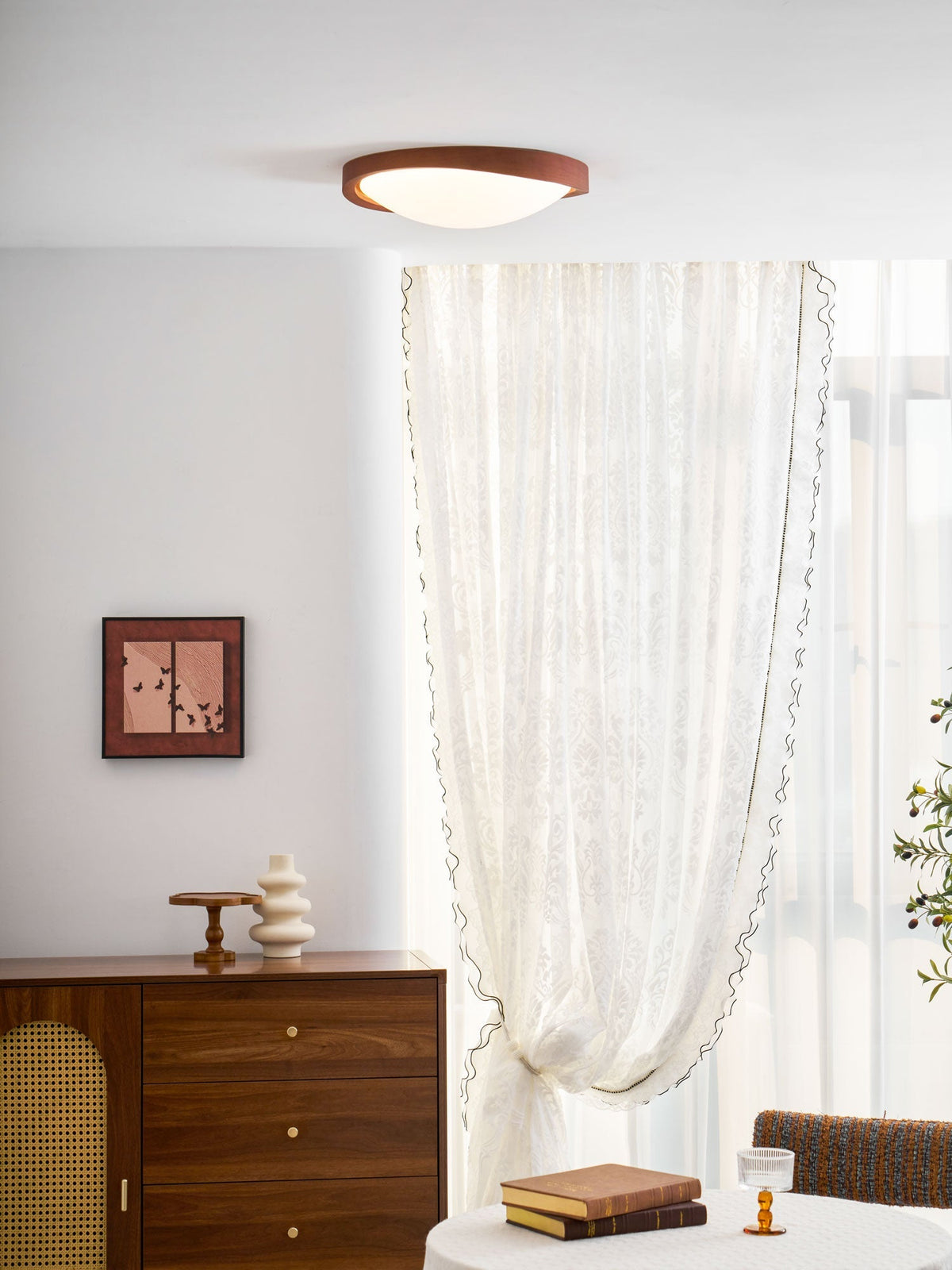 Kima Curved Edge Flush Mount Ceiling Light