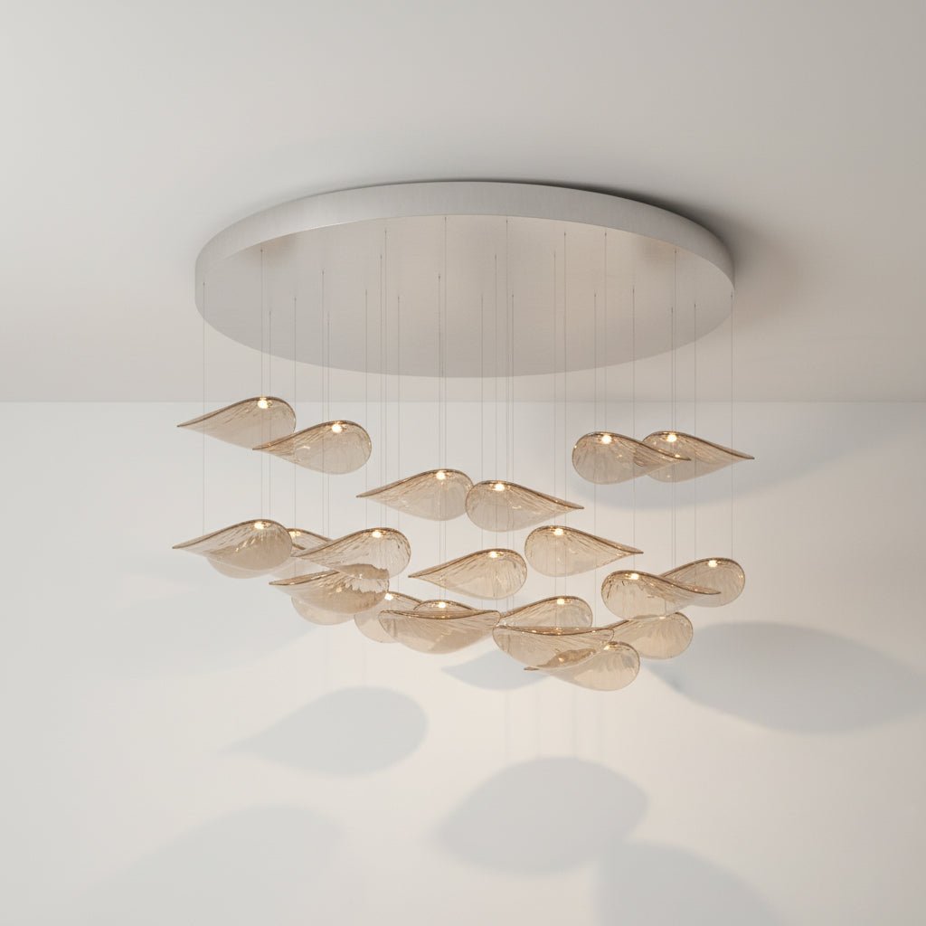 Venia Wave Floating Leaf Chandelier