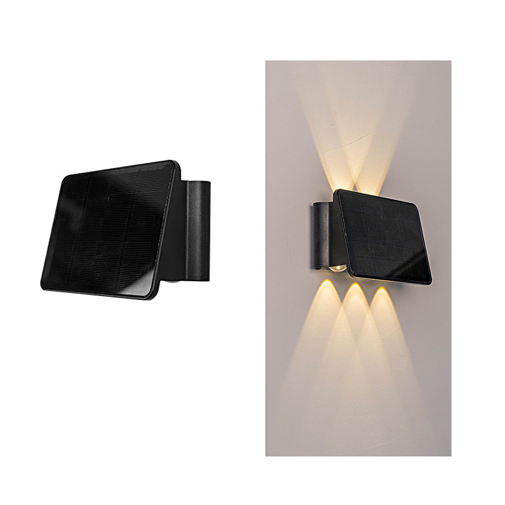 Up and Down Lighting LED Waterproof Black Modern Solar Wall Lights - Lamp Outdoor