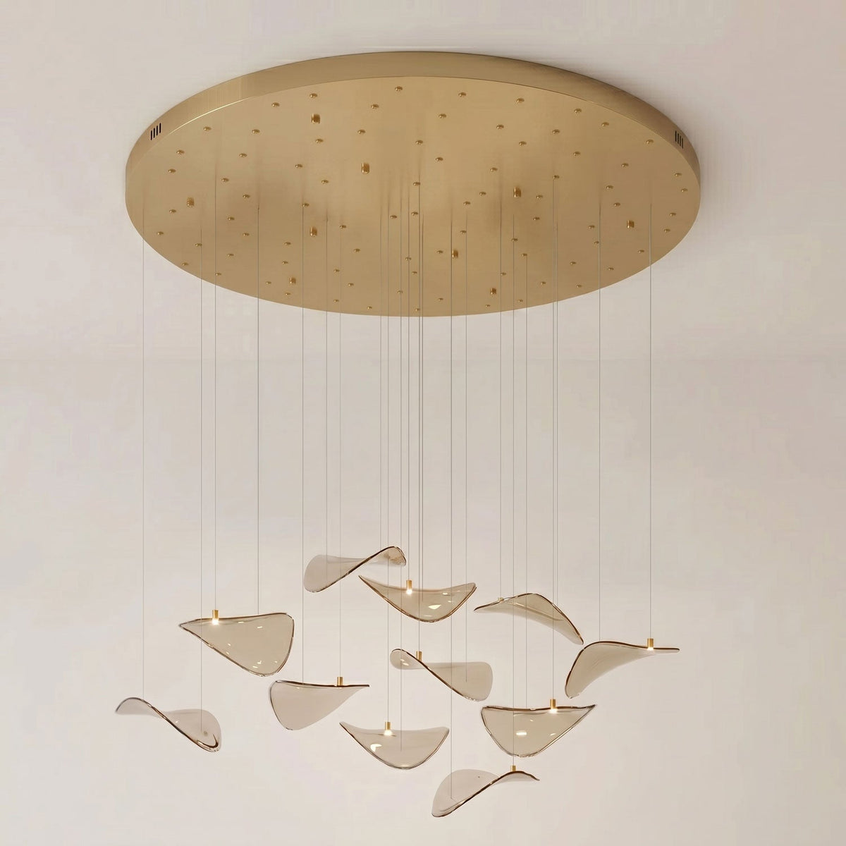 Venia Wave Floating Leaf Chandelier