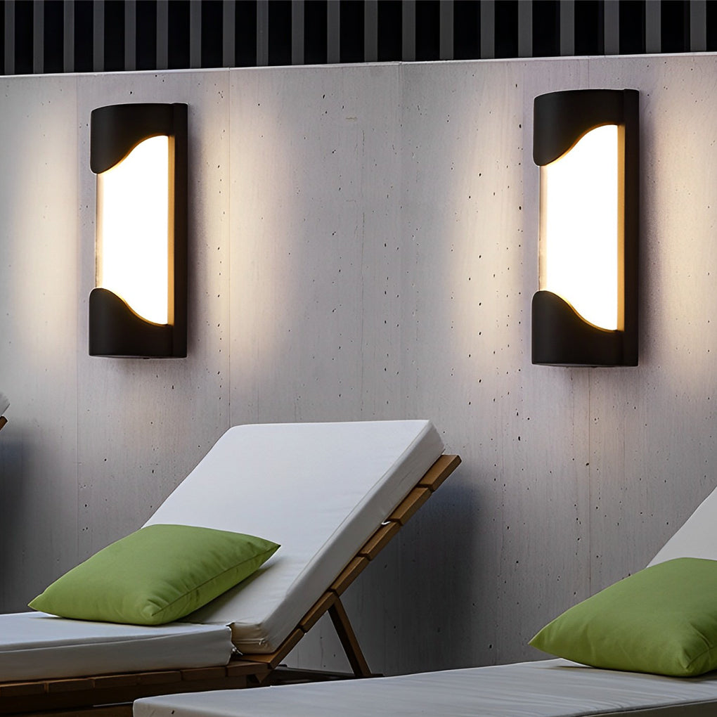 Creative Waterproof LED Black Modern Outdoor Wall Lamp Exterior Lights - Lamp Outdoor
