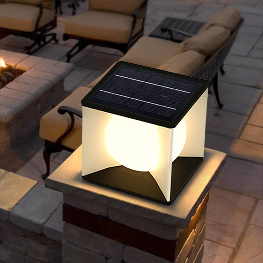 Aria Modern Moon Metal Outdoor Pier-Mount Pillar Light - Lamp Outdoor