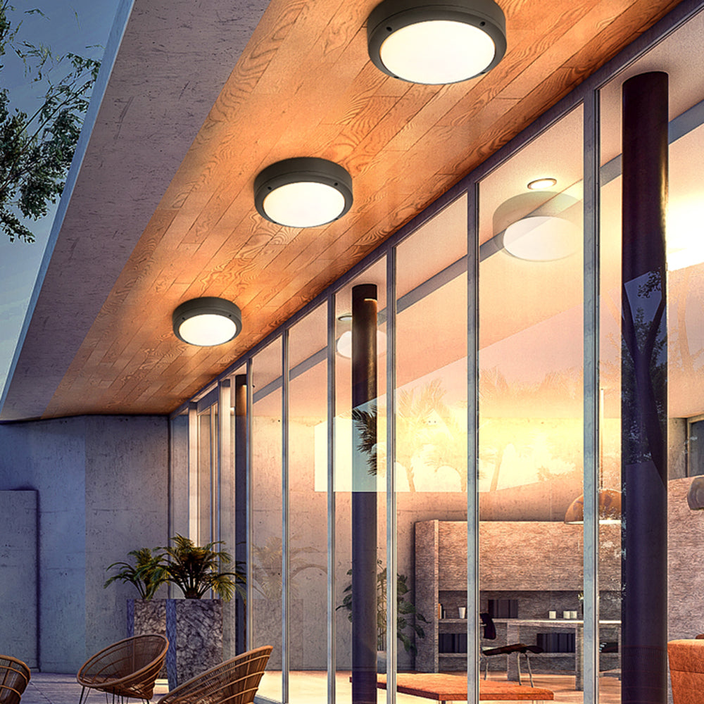 Ray Modern Flush Mount Ceiling Light Metal Acrylic Square Round - Lamp Outdoor