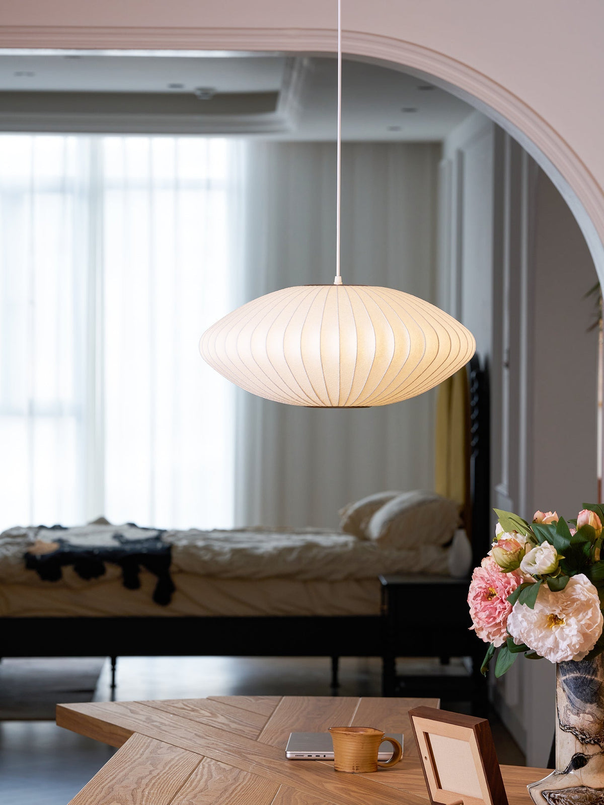 Nebula Bubble Mulberry Silk Pendant Lamp