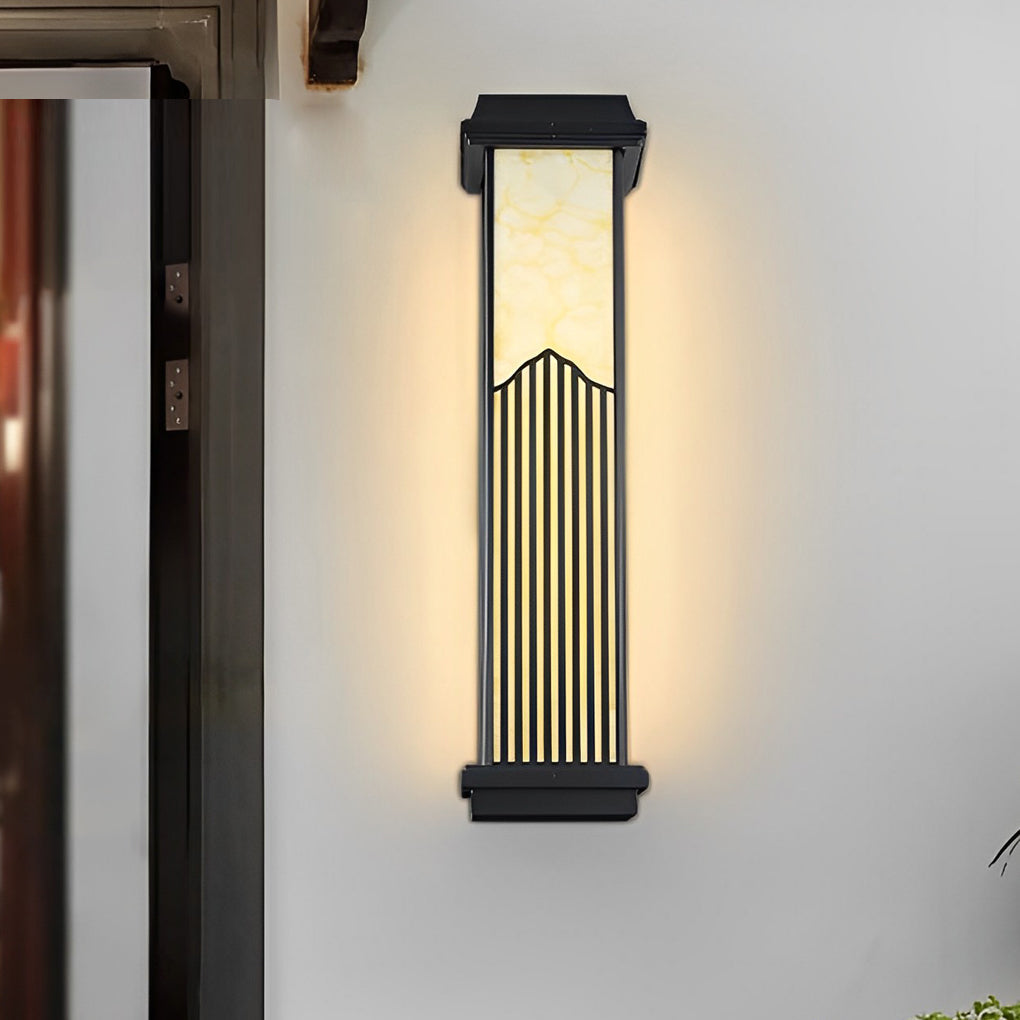 Waterproof Solar Powered Automatic Charging Outdoor Wall Lights with Remote - Lamp Outdoor