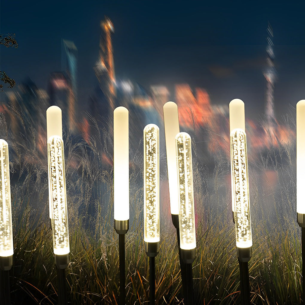 5Pcs Waterproof Acrylic Crystal Bubble Reed LED Lawn Lights Garden Lights - Lamp Outdoor