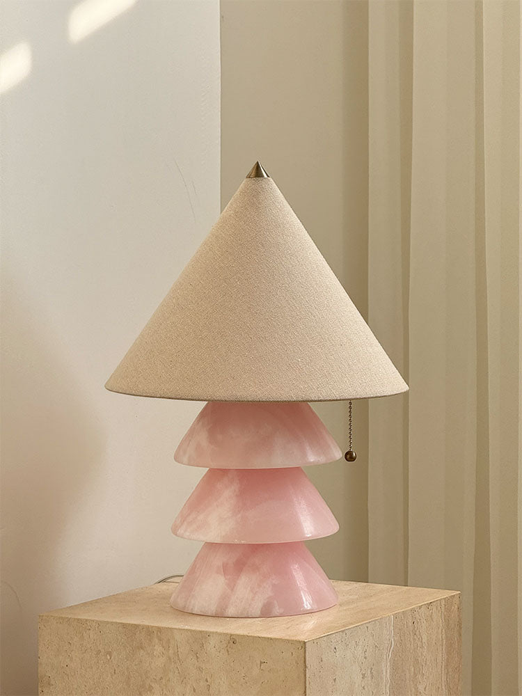 Pyramid Retro Marble Table Lamp