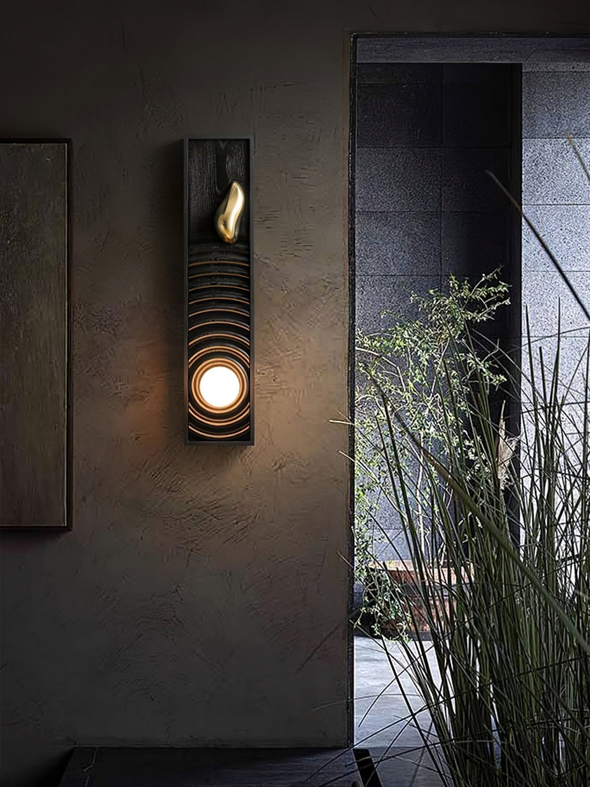 Caleb Vintage Wood Wall Lamp
