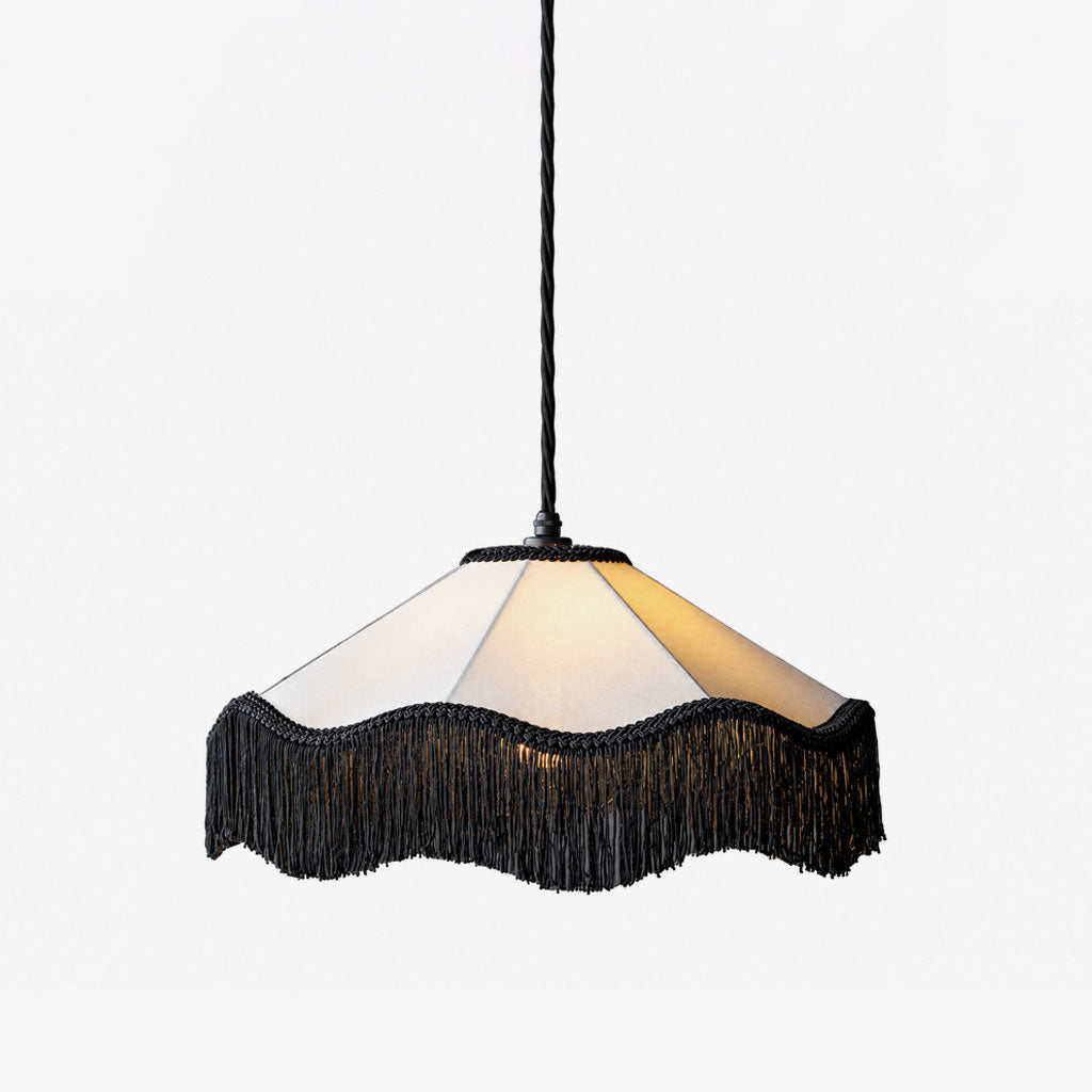 Elmsford Tasseled Fabric Pendant Lamp