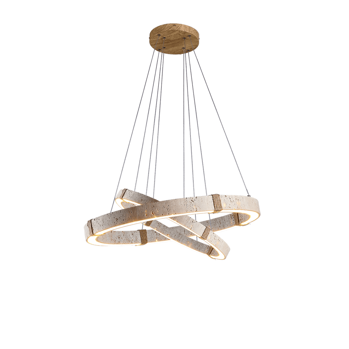 Evijo Circle Travertine Pendant Light