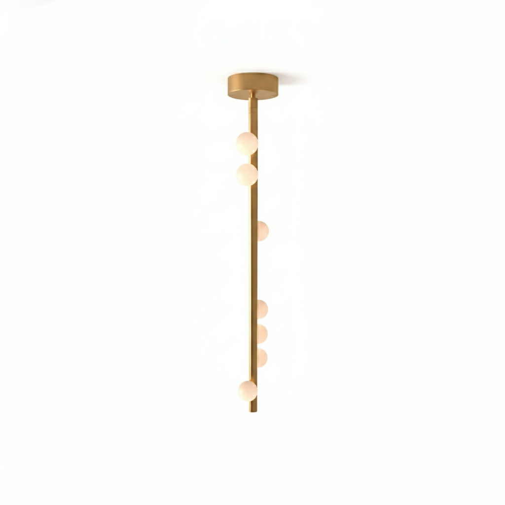 Yieli Brass Glass Drop Chandelier