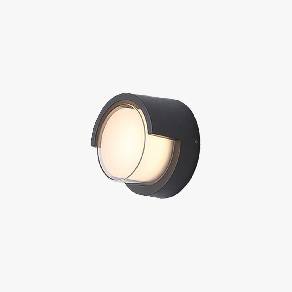 Ray Modern Round Rectangular Metal Acrylic Outdoor Wall Lamp - Lamp Outdoor