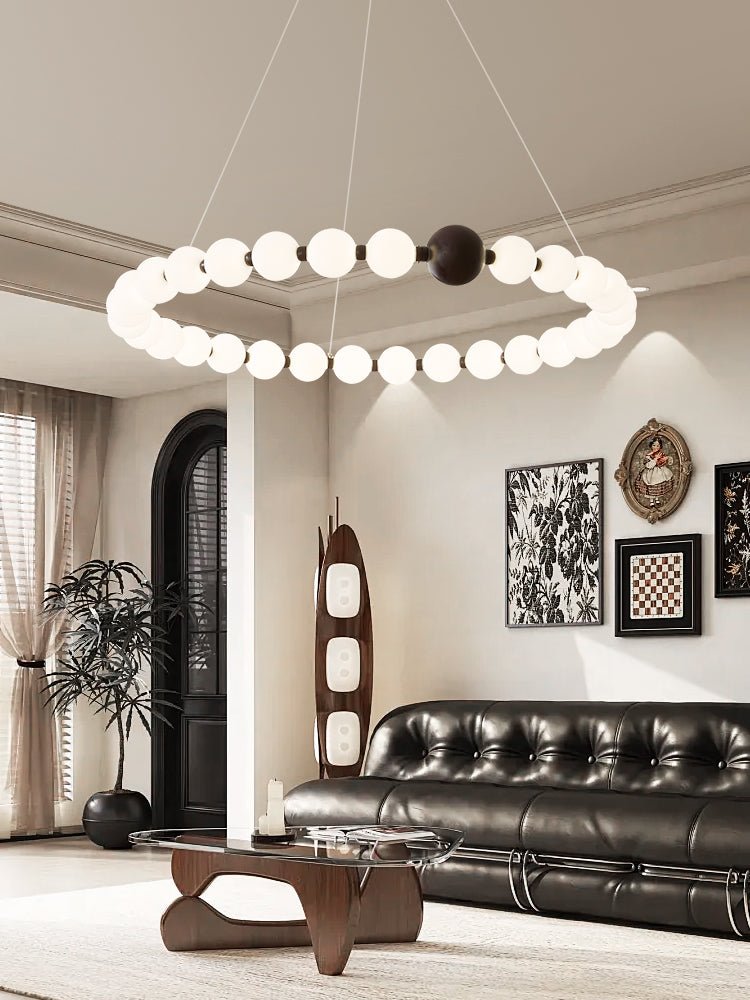 June Bead Ring Chandelier