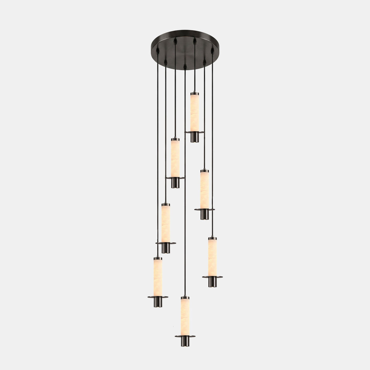 Eirenelia Slim Alabaster Cylindrical Pendant Lamp