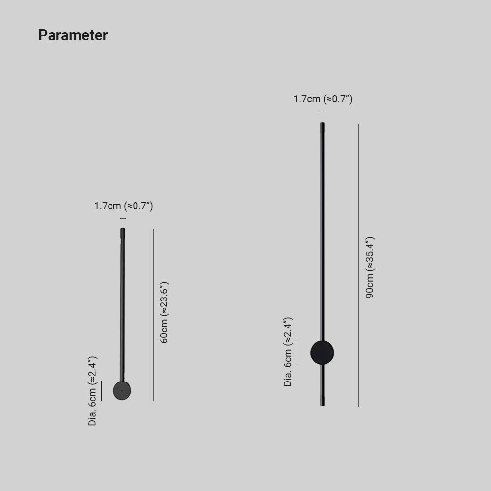 Arisha Minimalist Rotatable Linear LED Outdoor Wall Lamp Corridor Garden - Lamp Outdoor