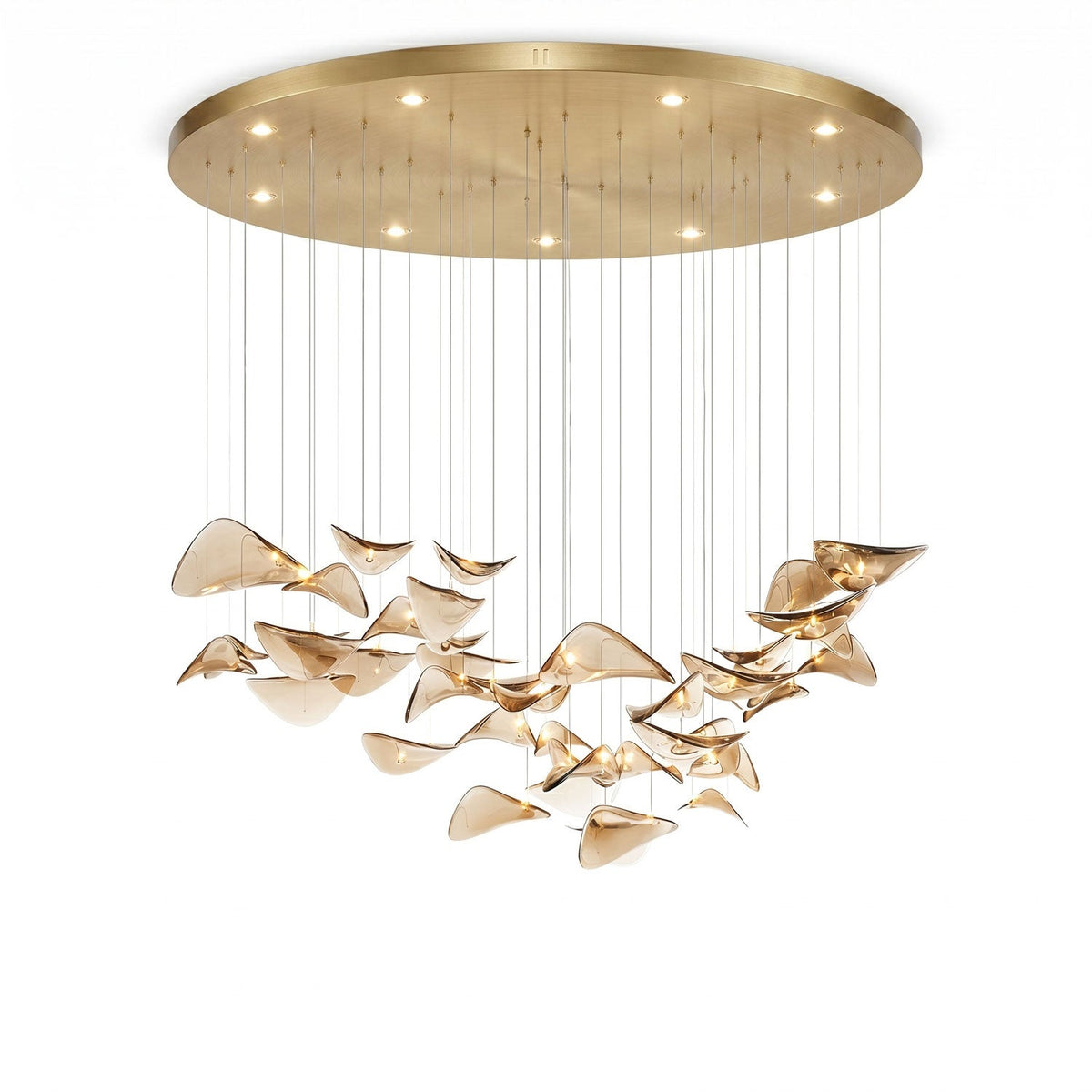 Venia Wave Floating Leaf Chandelier