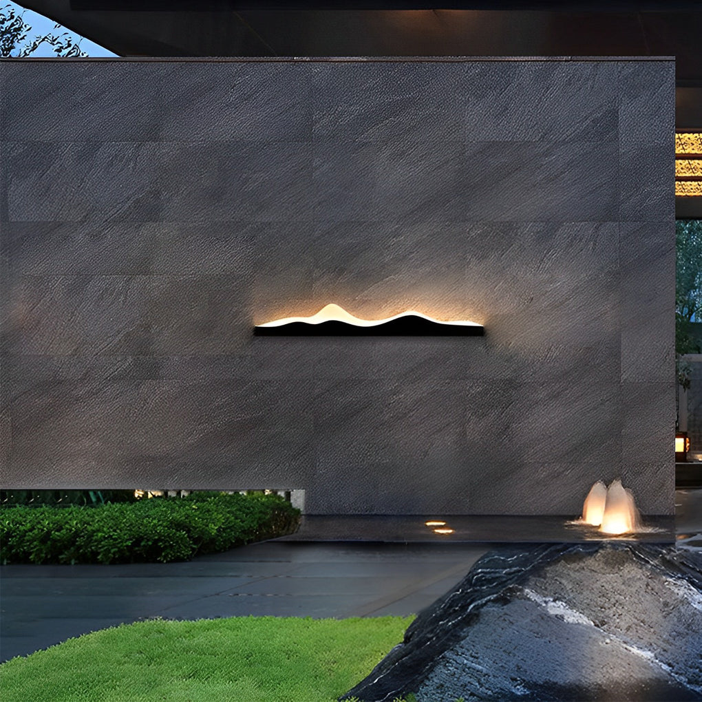 Mountain Scenery Creative Waterproof LED Modern Outdoor Wall Lights - Lamp Outdoor