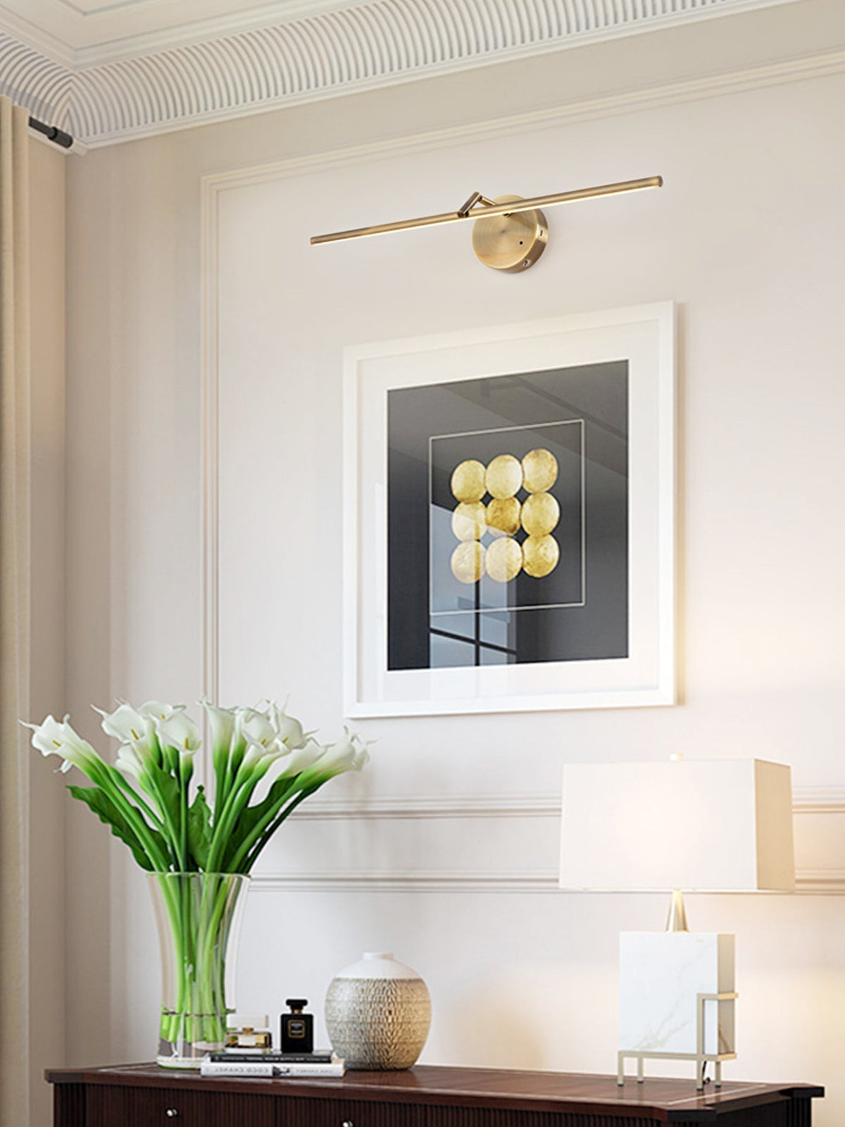 Suly Slim Gold Rechargeable Wall Light