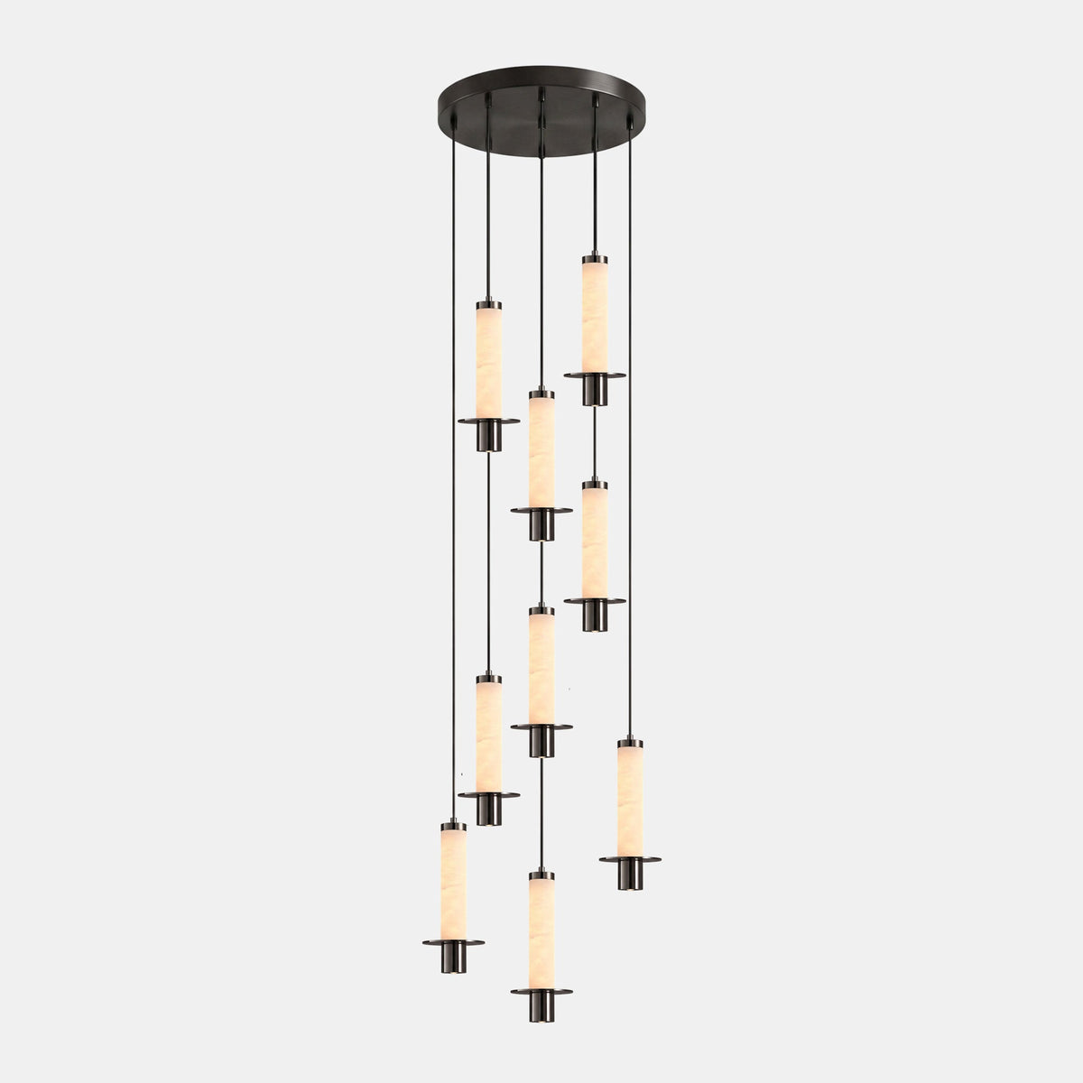 Eirenelia Slim Alabaster Cylindrical Pendant Lamp