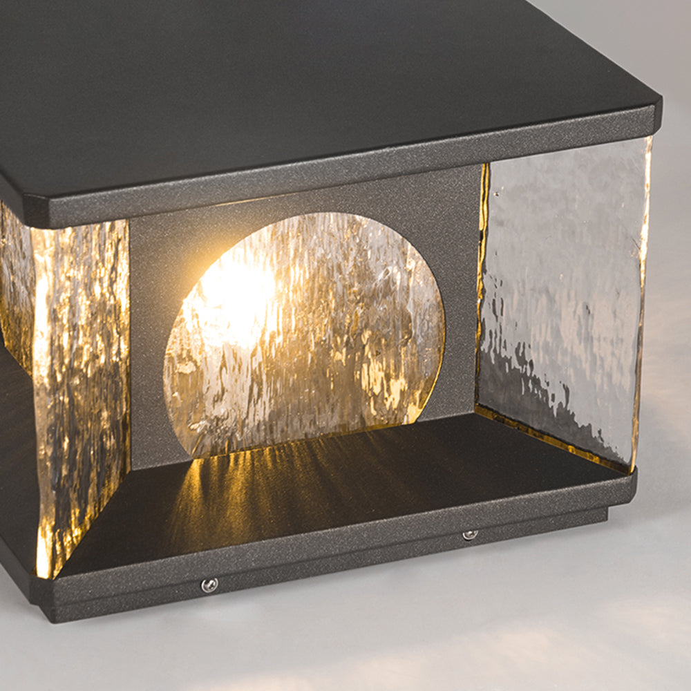 Ray Modern Transparent Rectangular Metal Glass Outdoor Floor Lamp - Lamp Outdoor