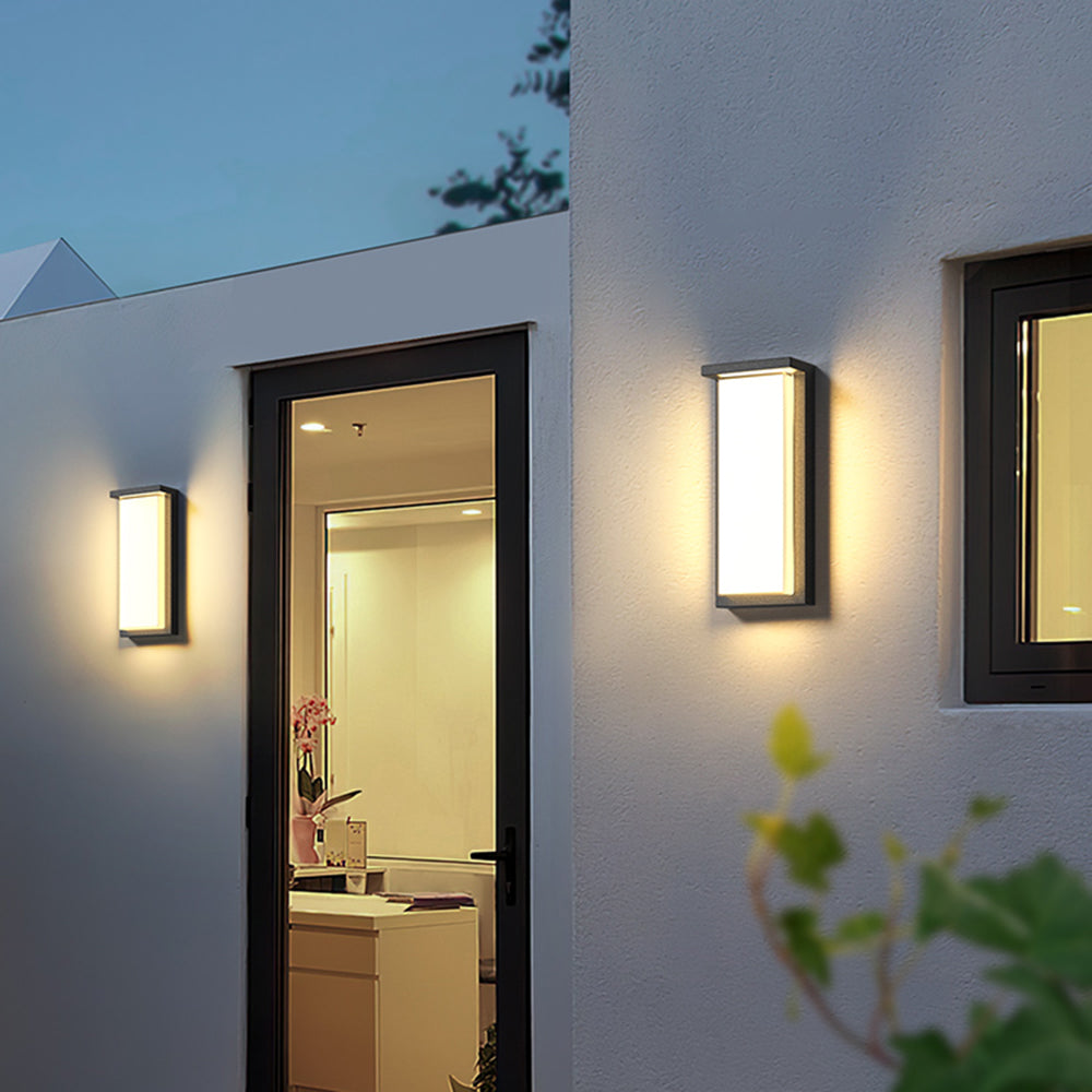 Ray Modern Minimalist Rectangular Metal Outdoor Wall Lamp - Lamp Outdoor