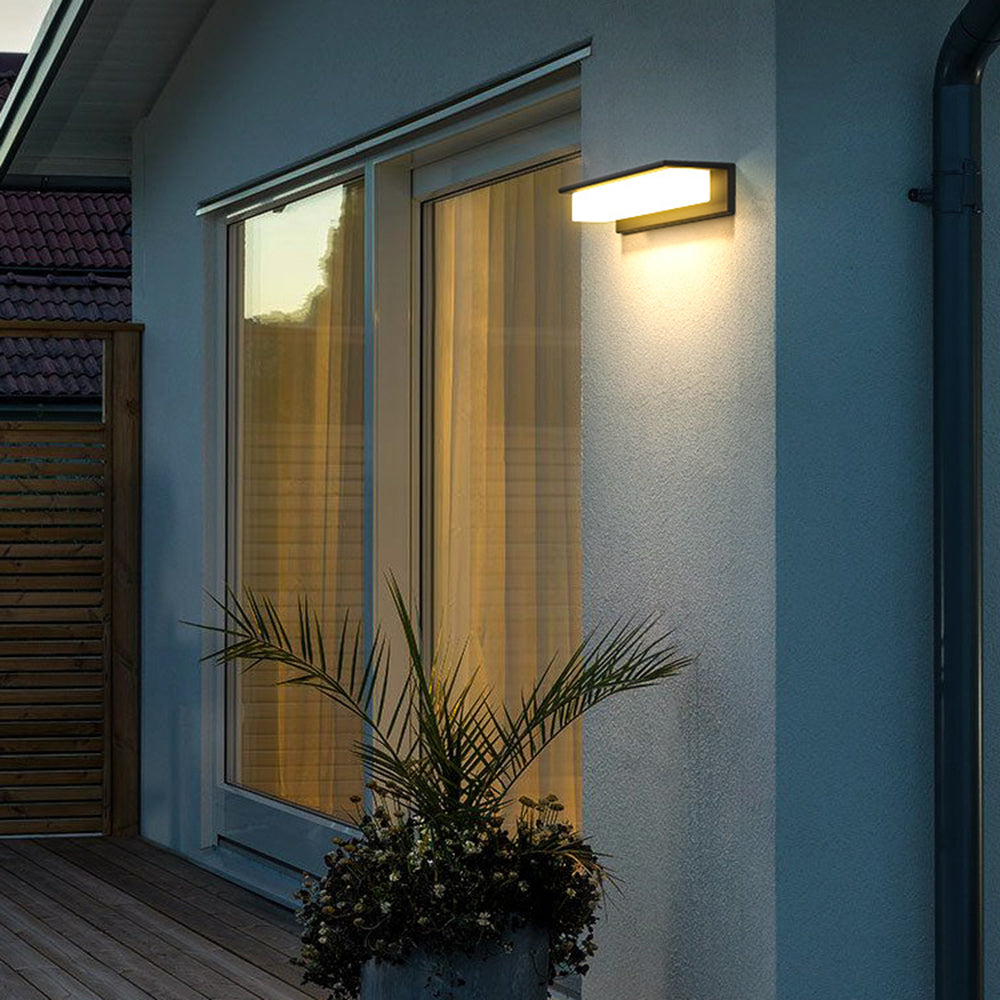 Ray Modern Rectangular Metal Acrylic Outdoor Solar Wall Lamp - Lamp Outdoor