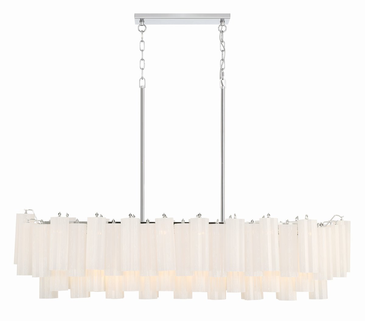 Eiriseon Linear Chandelier Glass Tube Tiered Amber