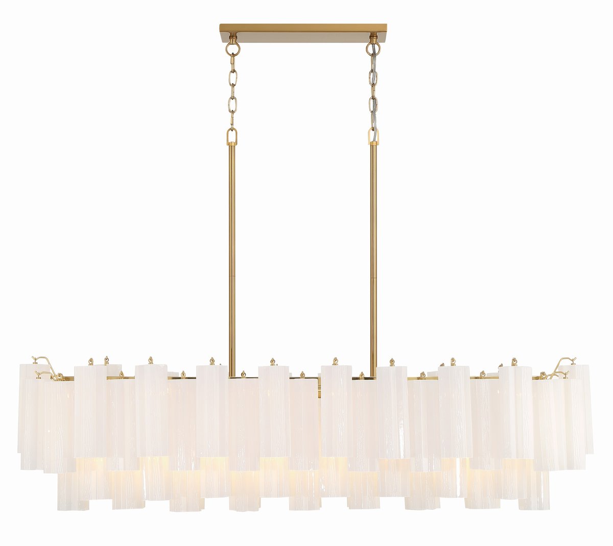 Eiriseon Linear Chandelier Glass Tube Tiered Amber