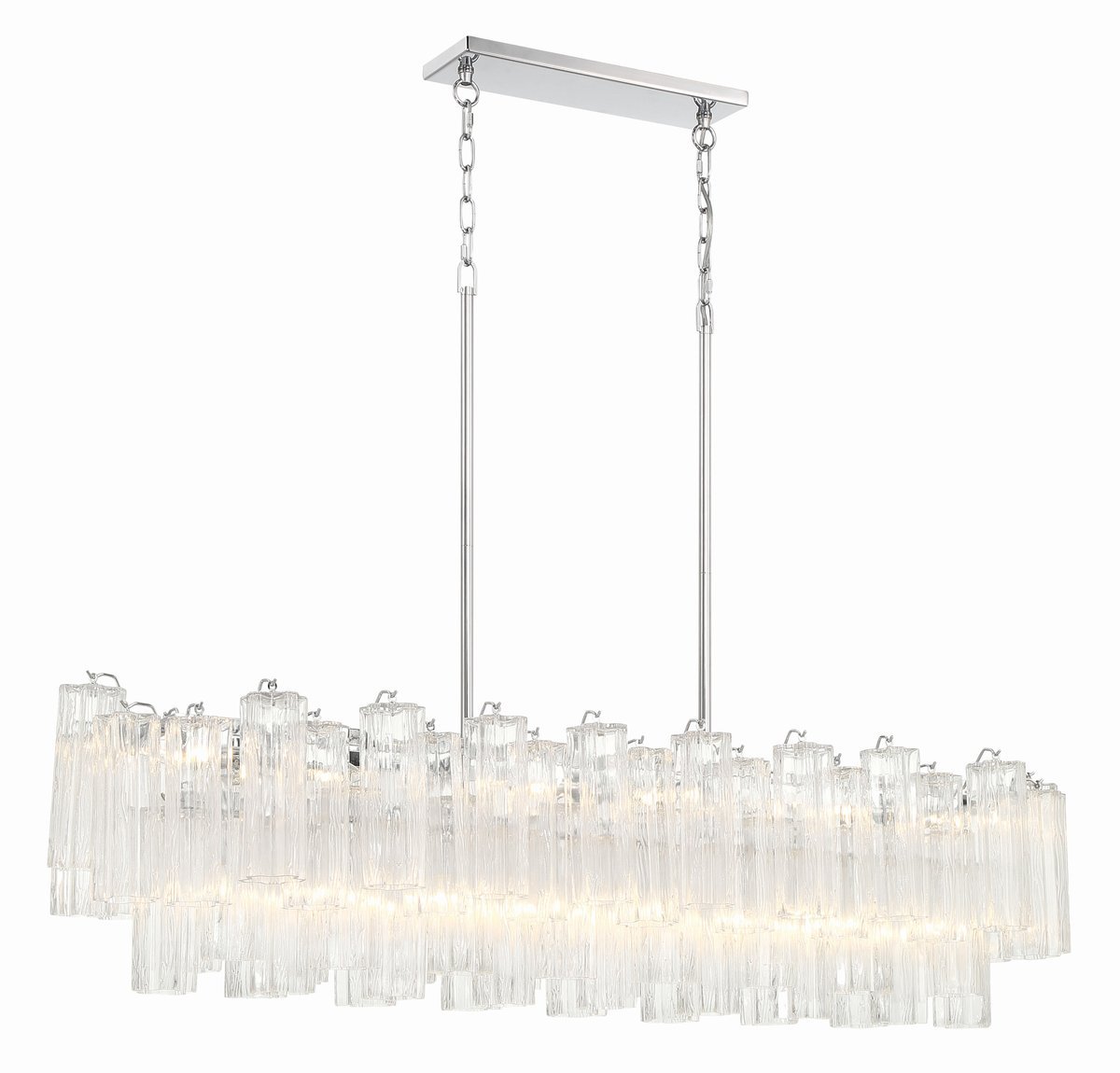 Eiriseon Linear Chandelier Glass Tube Tiered Amber