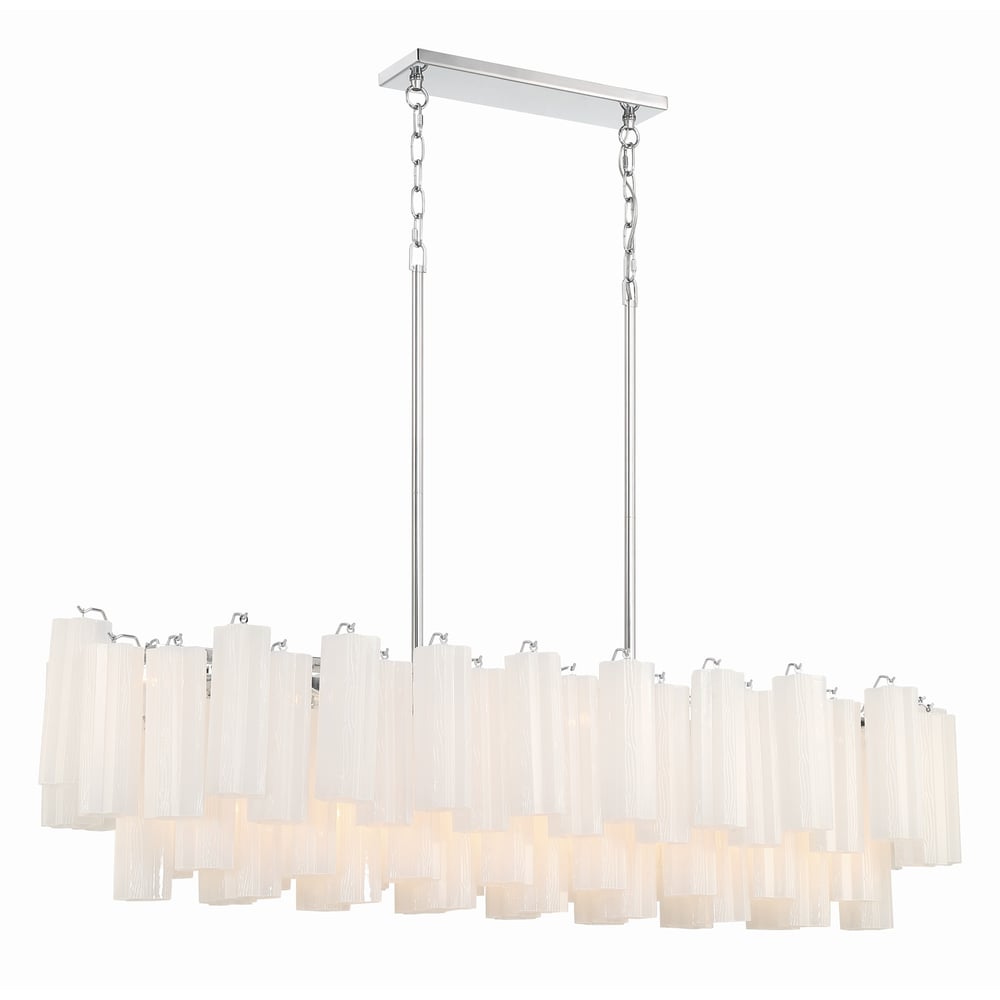 Eiriseon Linear Chandelier Glass Tube Tiered Amber