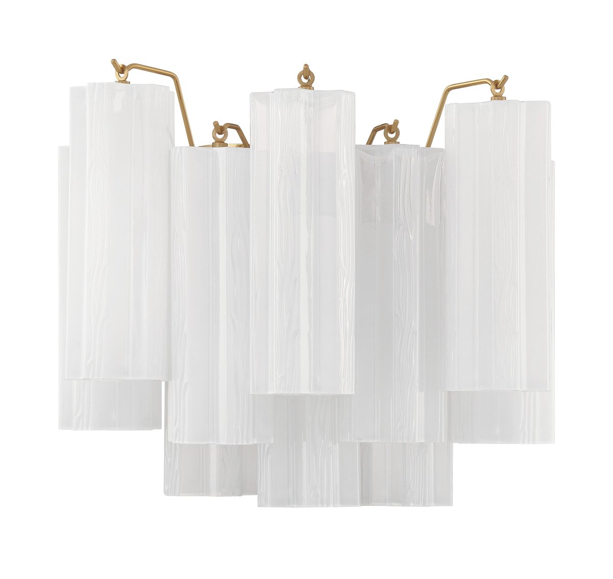 Ravo Wall Light Tronchi Glass Tube Tiered Amber Modern