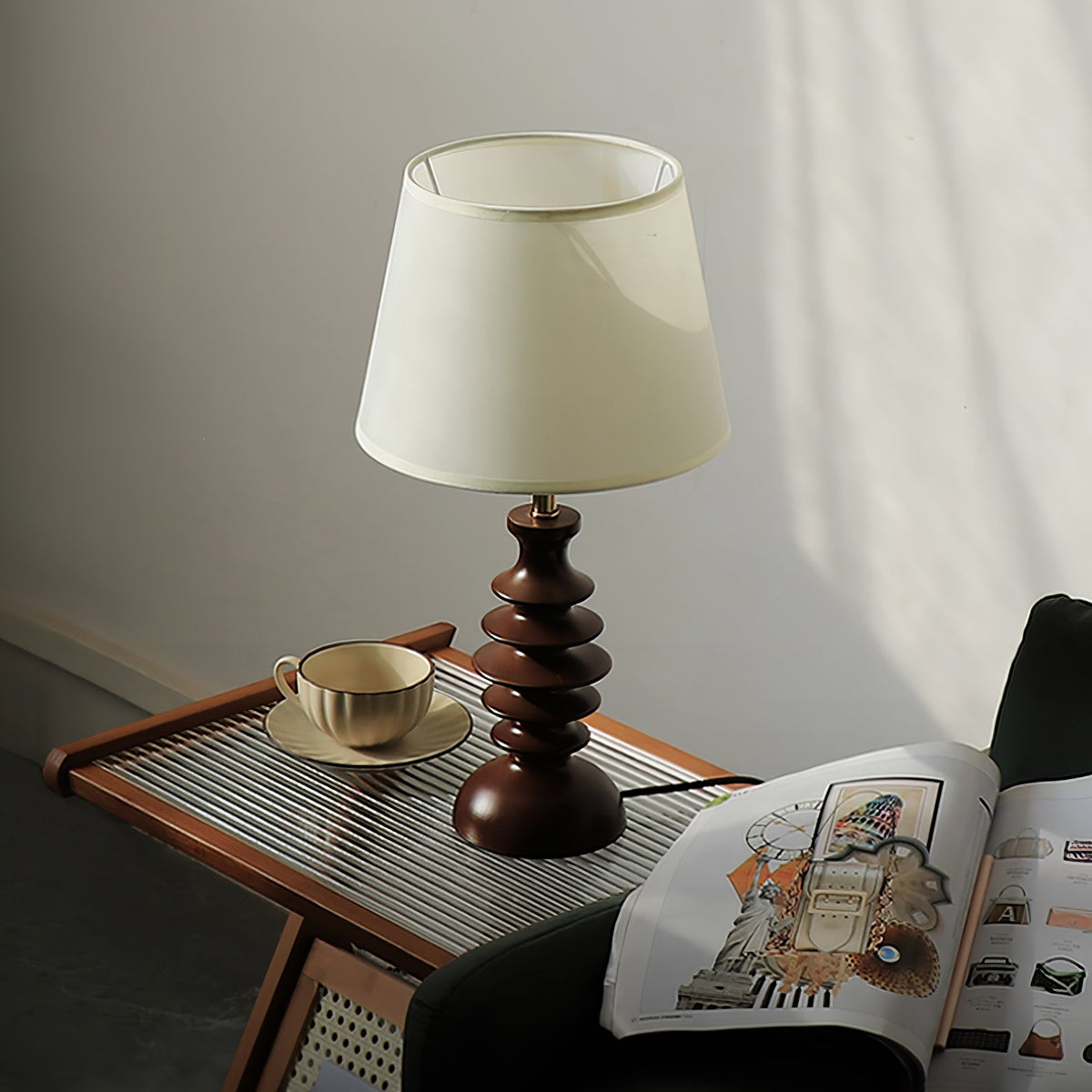 Tivoce Fabric Vintage Table Lamp