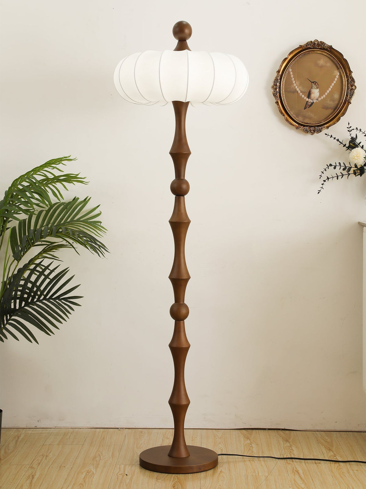 Sylirira Wood Silk Floor Lamp