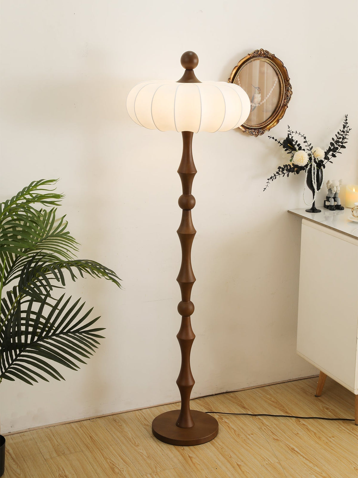 Sylirira Wood Silk Floor Lamp