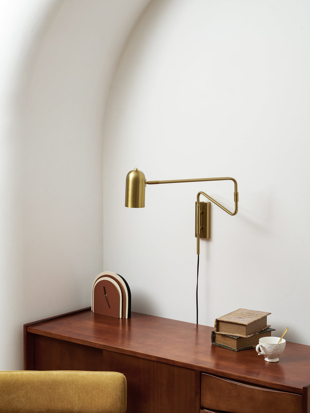 Koven Adjustable Arm Plug In Indoor Wall Light