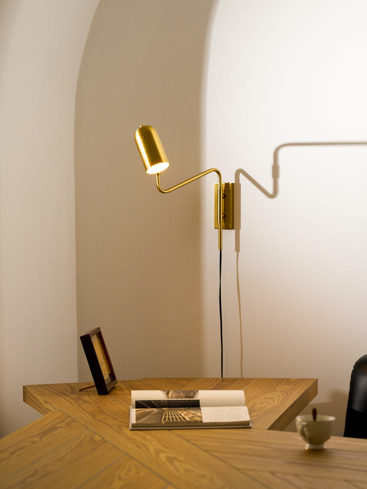 Koven Adjustable Arm Plug In Indoor Wall Light