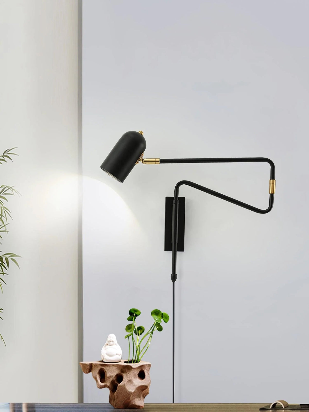 Koven Adjustable Arm Plug In Indoor Wall Light