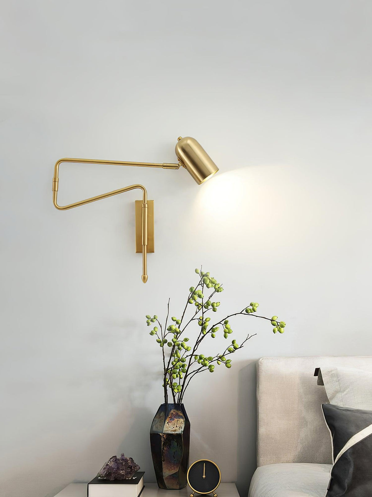 Nox Adjustable Arm Plug In Wall Lamp