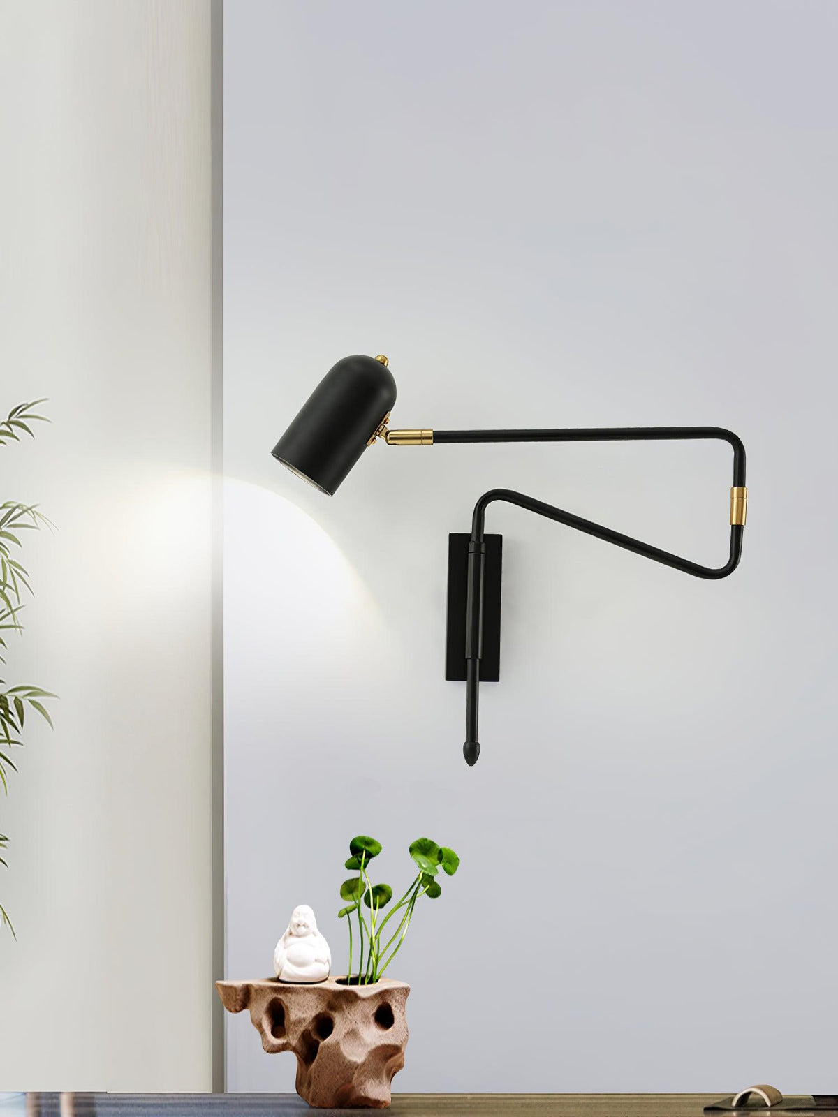 Nox Adjustable Arm Plug In Wall Lamp