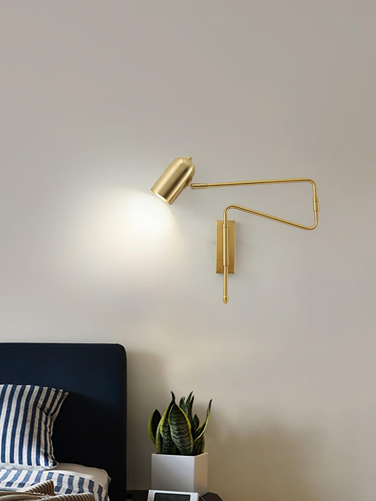 Nox Adjustable Arm Plug In Wall Lamp