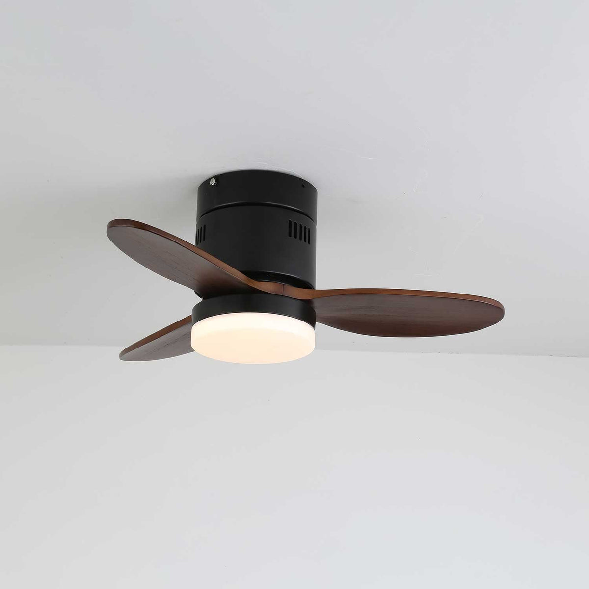 Eris Minimalist Wood Ceiling Fan Light