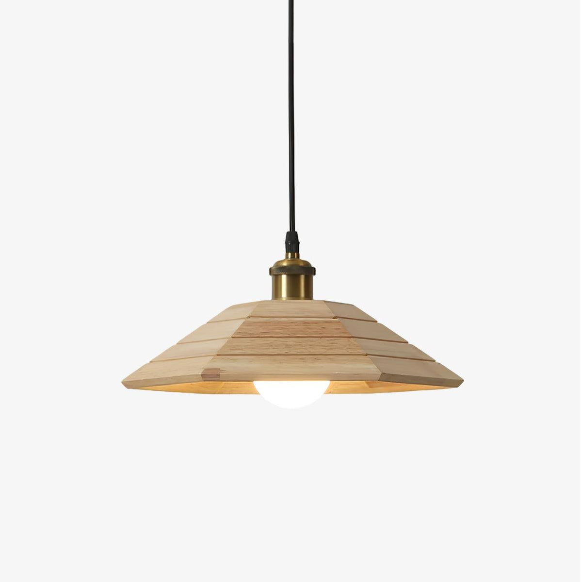 Evys Traditional Art Wood Pendant Light